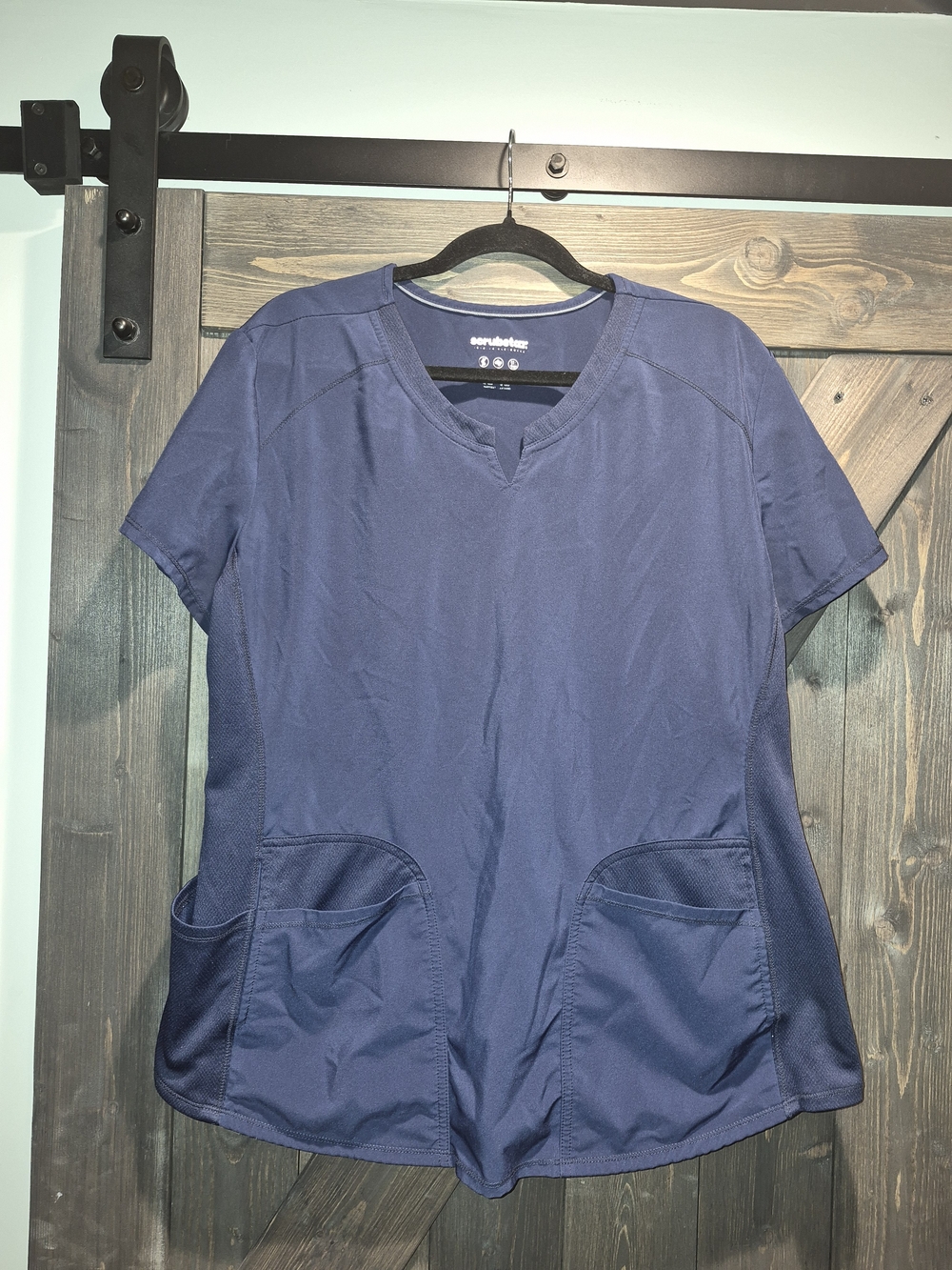 Scrubstar Navy Short Sleeve V-Neck Medical Scrub Top